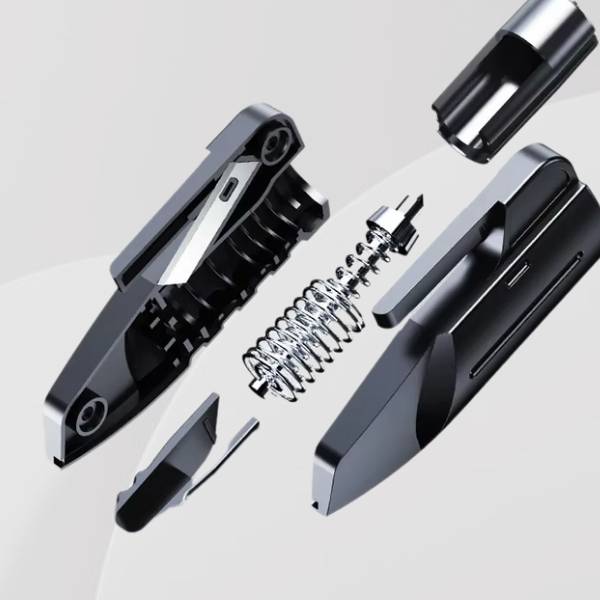 Coupe ceinture et brise vitre mécanisme RescueClip