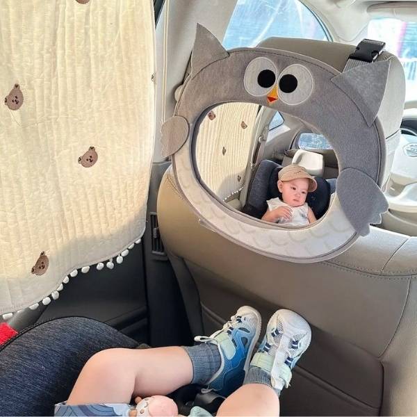 Miroir bébé voiture pingouin Alberto