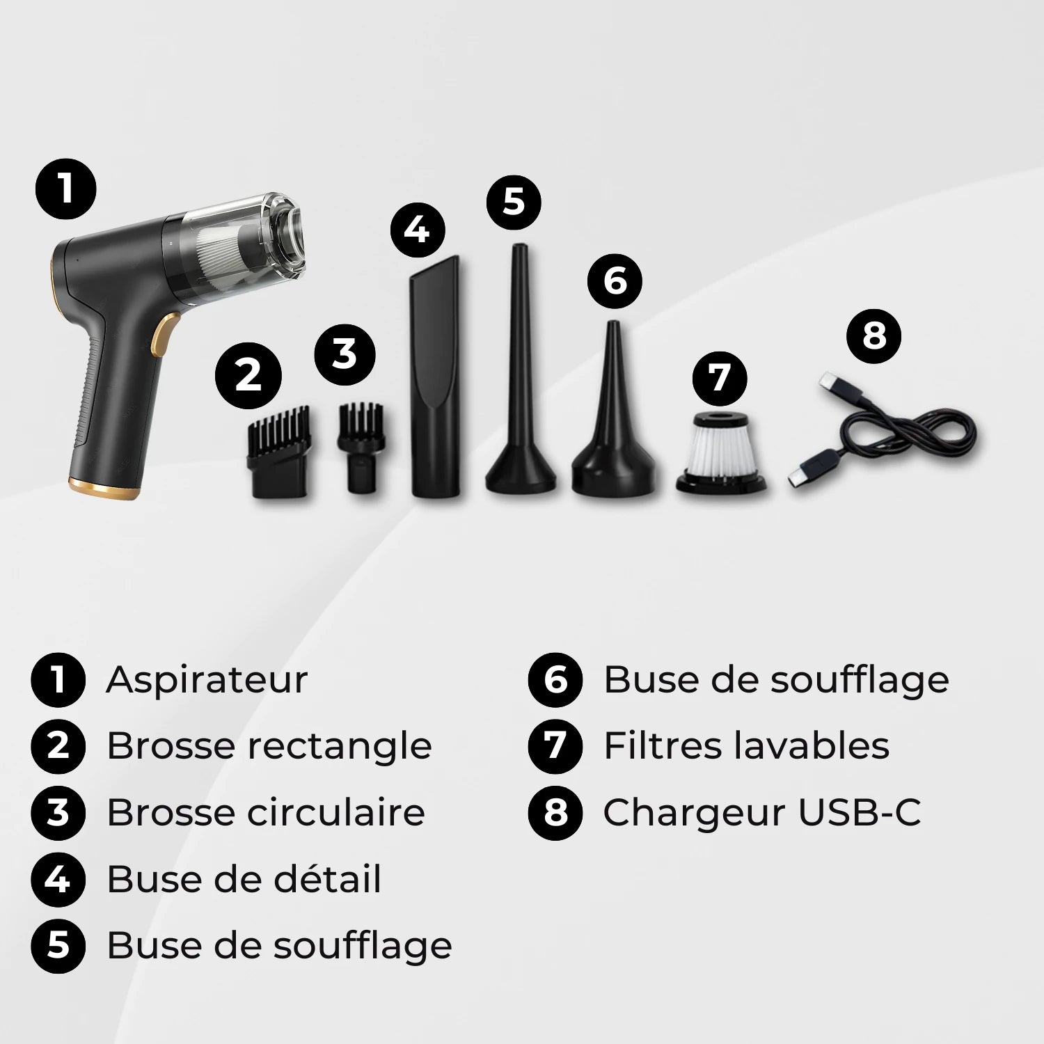 aspirateur souffleur voiture accessoires polyvalents Tornad