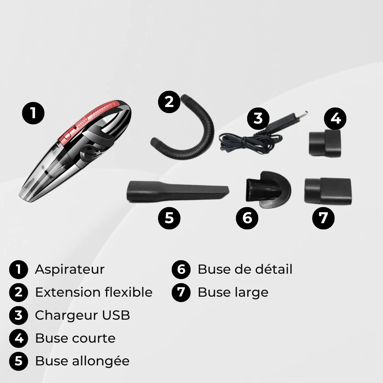 aspirateur voiture sans fil accessoires PowerJet