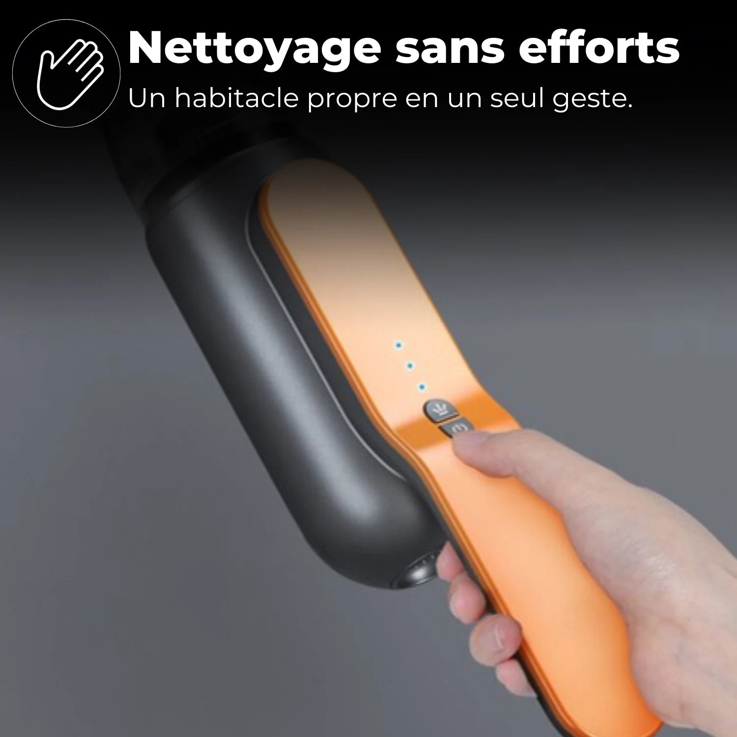 aspirateur voiture sans fil poignée ergonomique Claryo