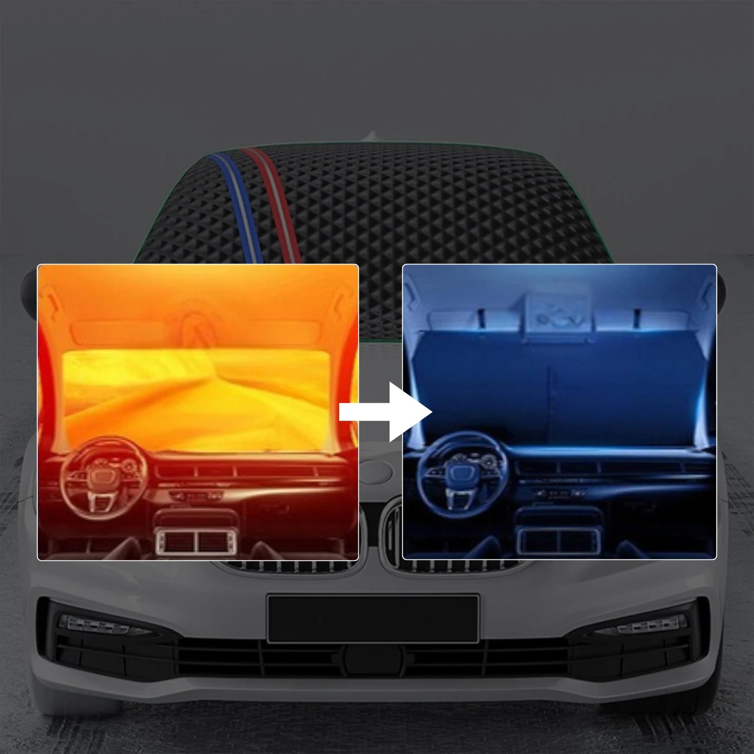 bache pare soleil voiture économies UVMax