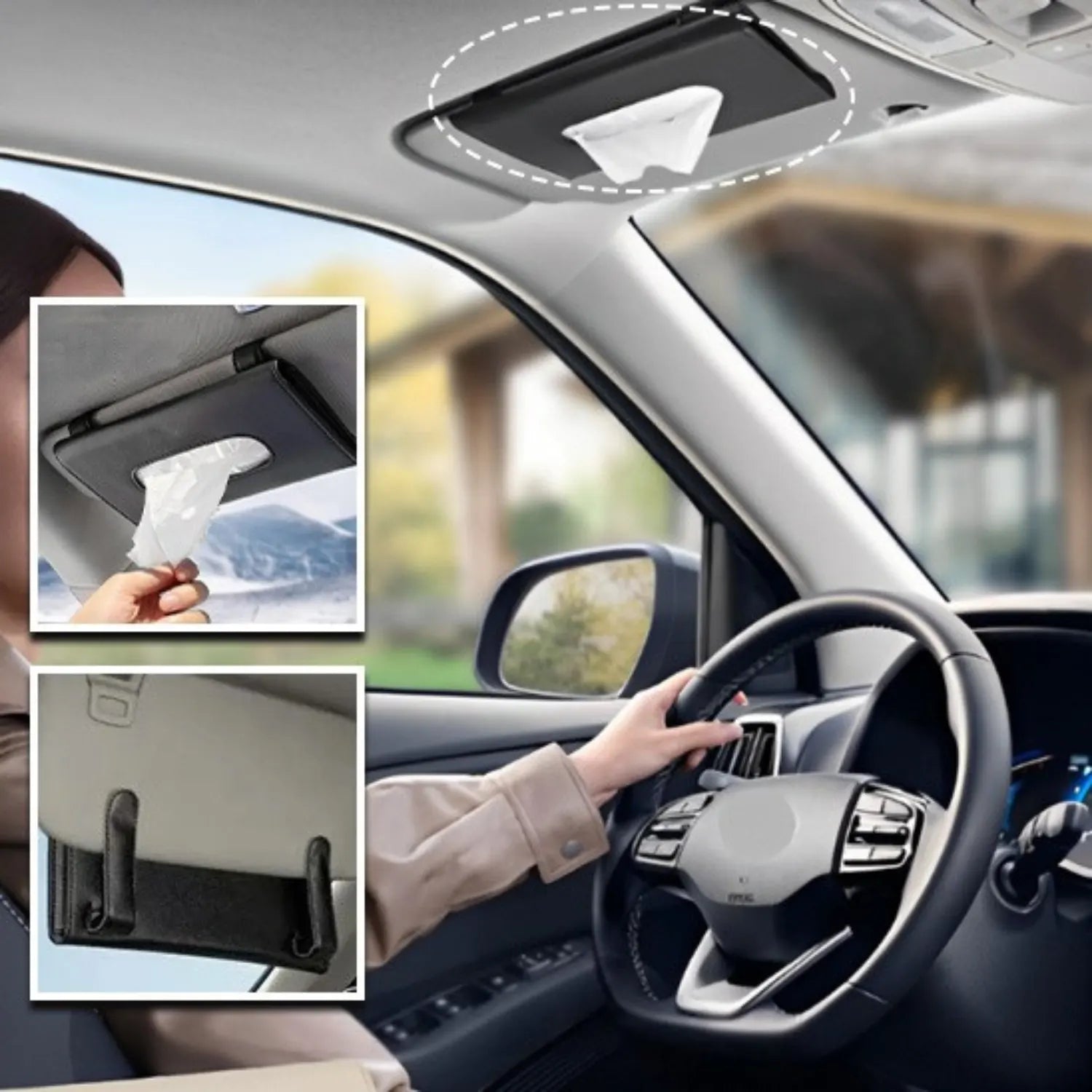 boite a mouchoirs pare soleil rangement SoftTouch