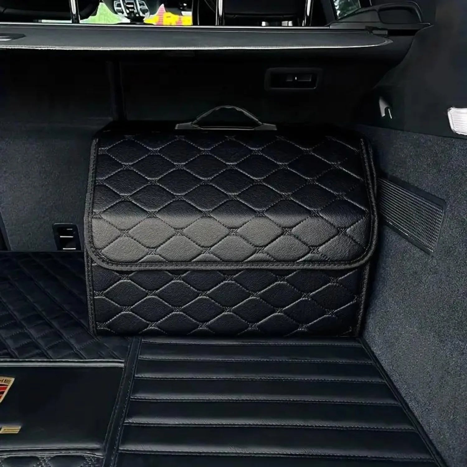 boite rangement voiture cuir BlackVault