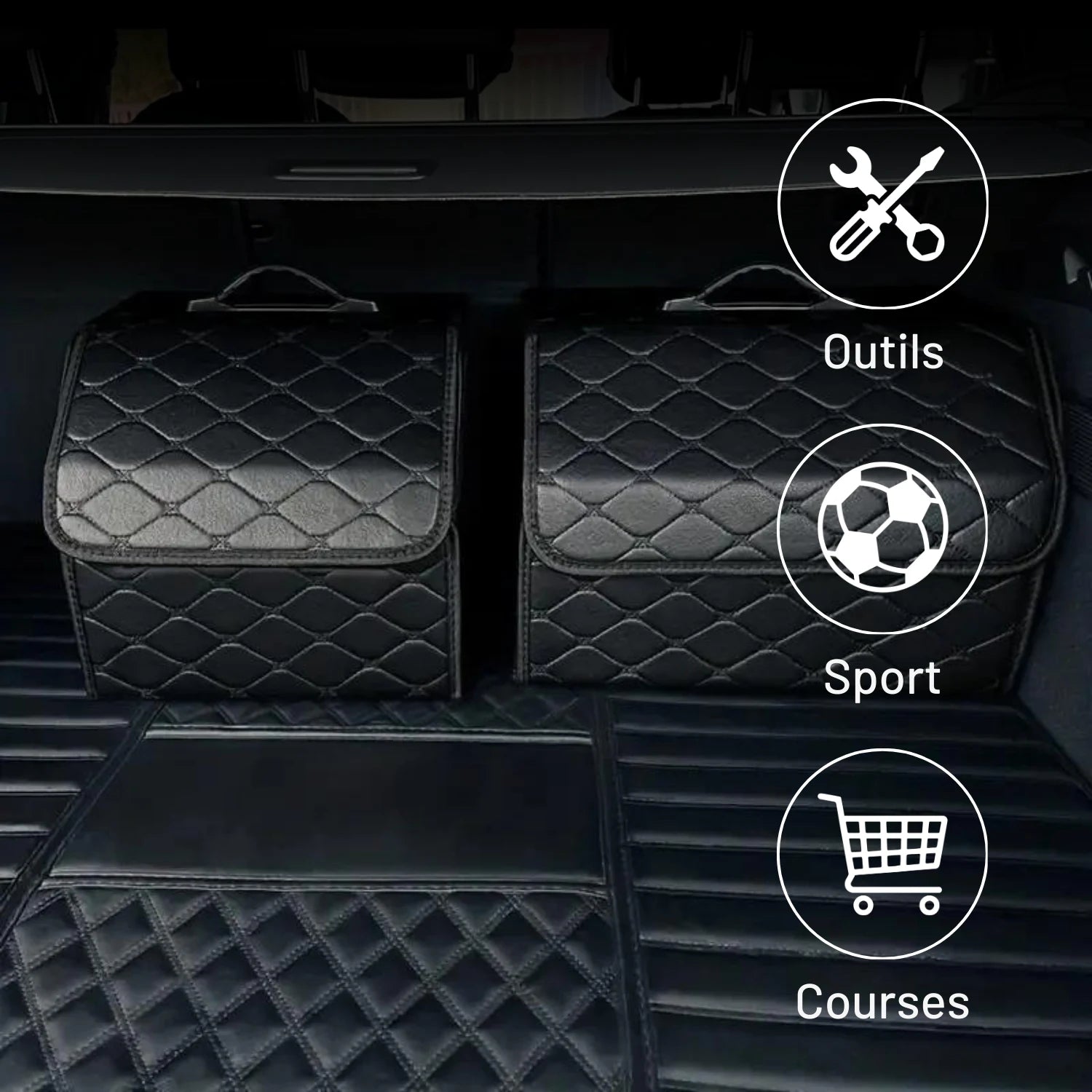 boite rangement voiture polyvalent BlackVault