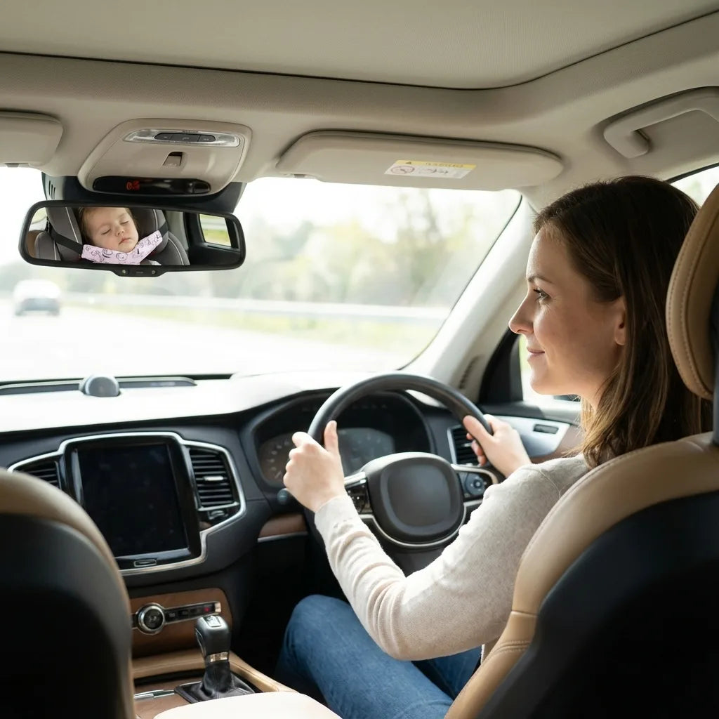 cale tete pour voiture bebe fille respirant coton