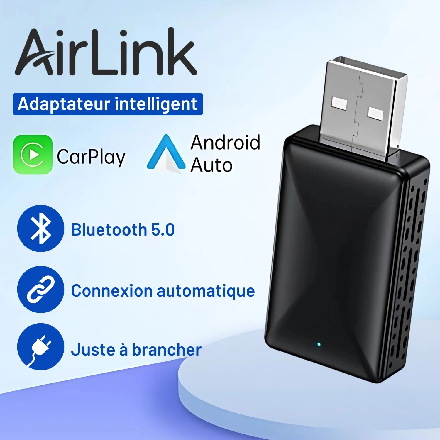 AirLink™ | Adaptateur Carplay & Android Auto - Sans Fil (Modèle 2025)