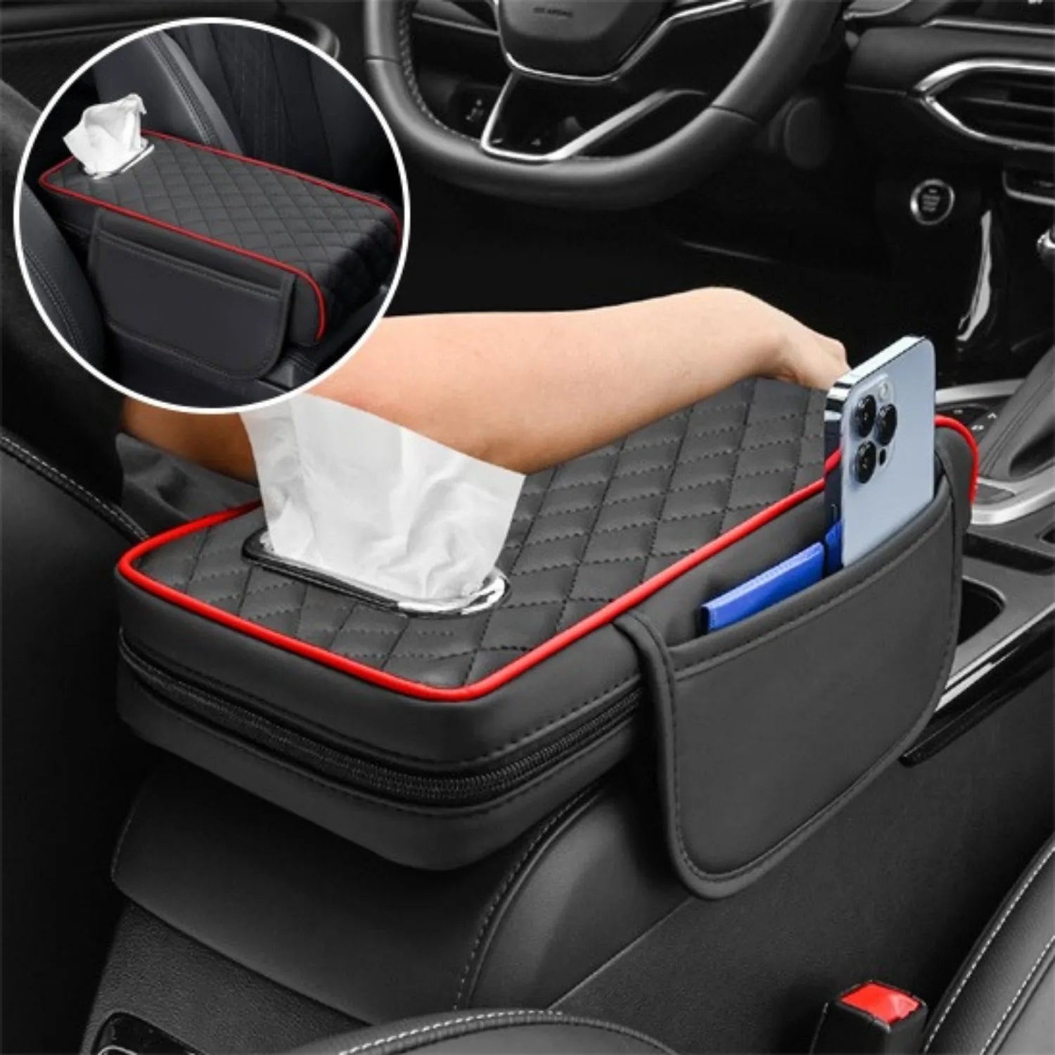 coussin accoudoir central voiture moelleux ArmVault