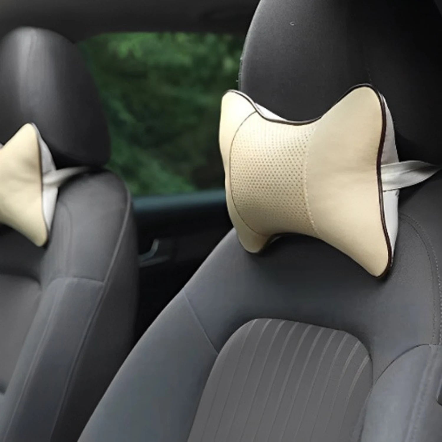 coussin appui tete voiture beige CerSoft