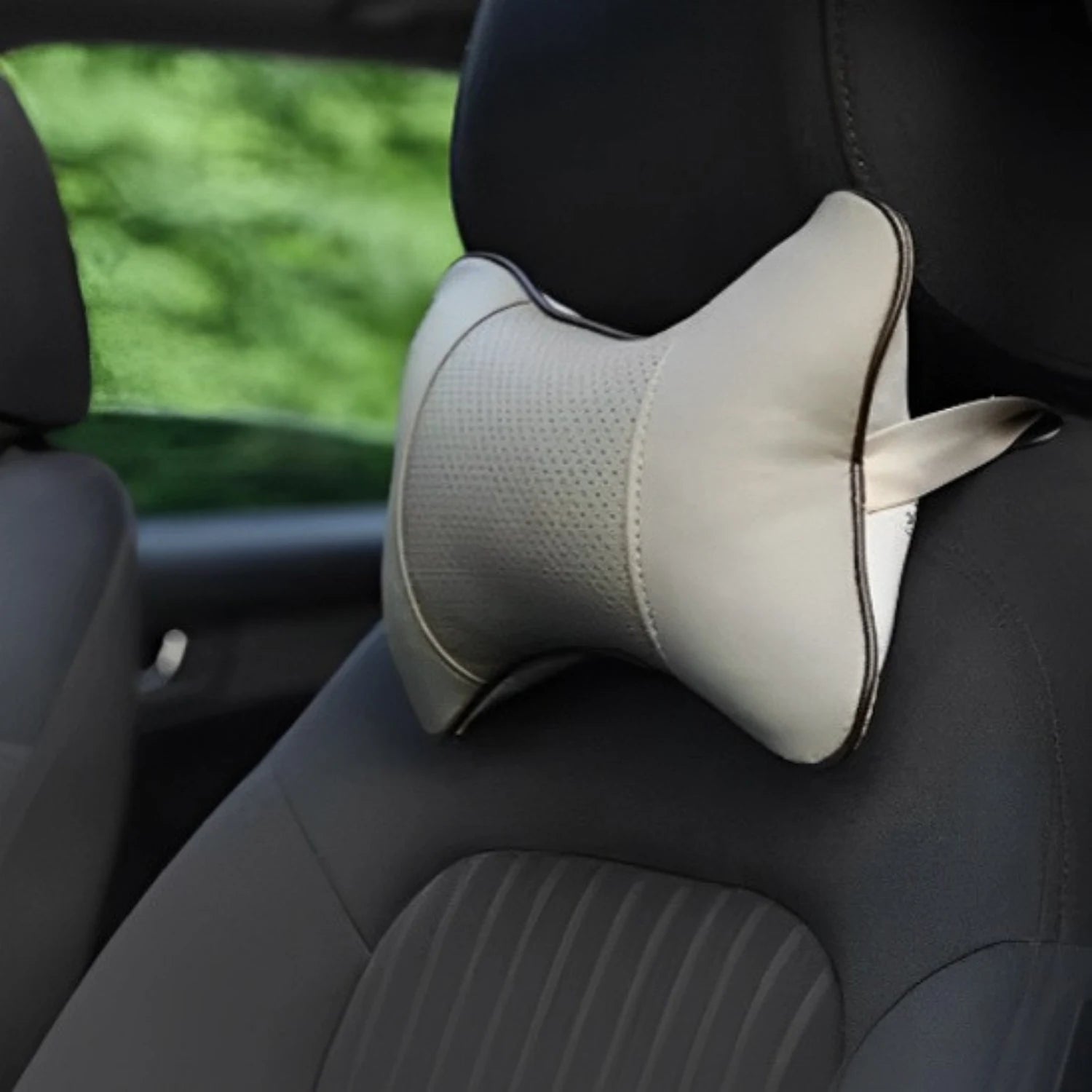 coussin appui tete voiture gris CerSoft