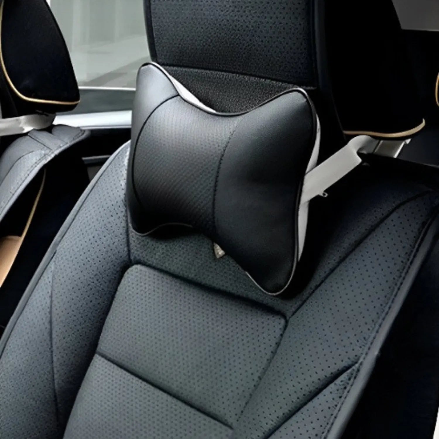 coussin appui tete voiture noir CerSoft