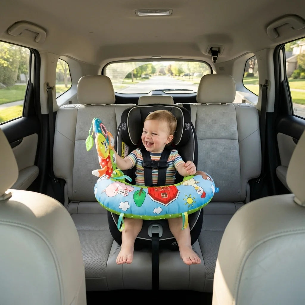 coussin bebe activites voiture éveil sensoriel