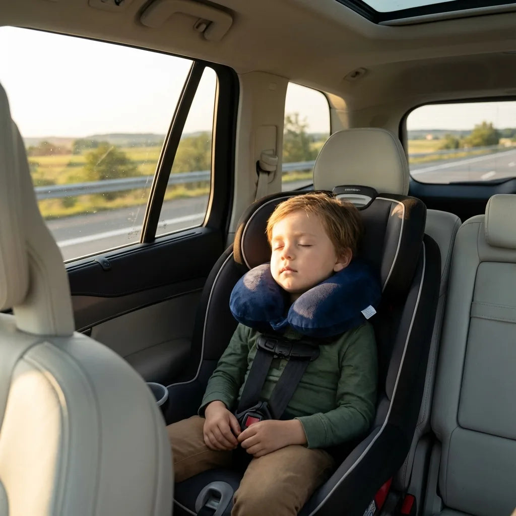 coussin cervical voiture enfant coloré et confortable