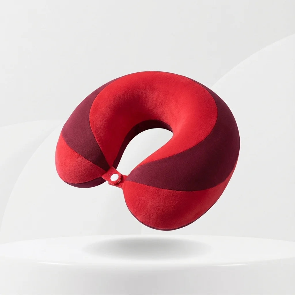 coussin cervical voiture enfant rouge aperçu
