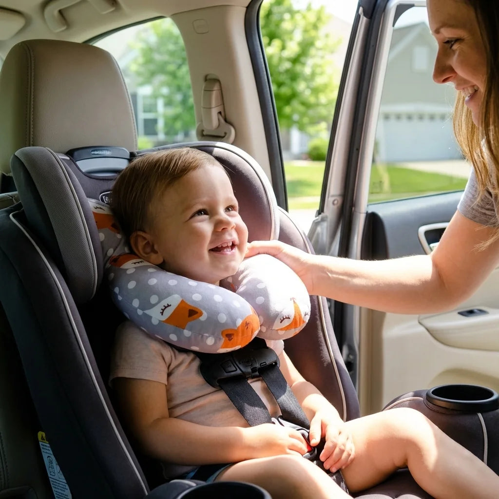 coussin cou bebe voiture lavable facilement