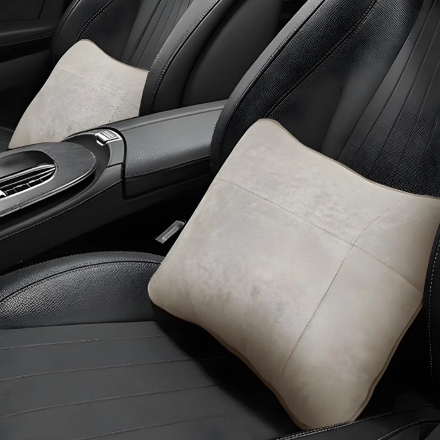 coussin dos voiture beige PlushCush