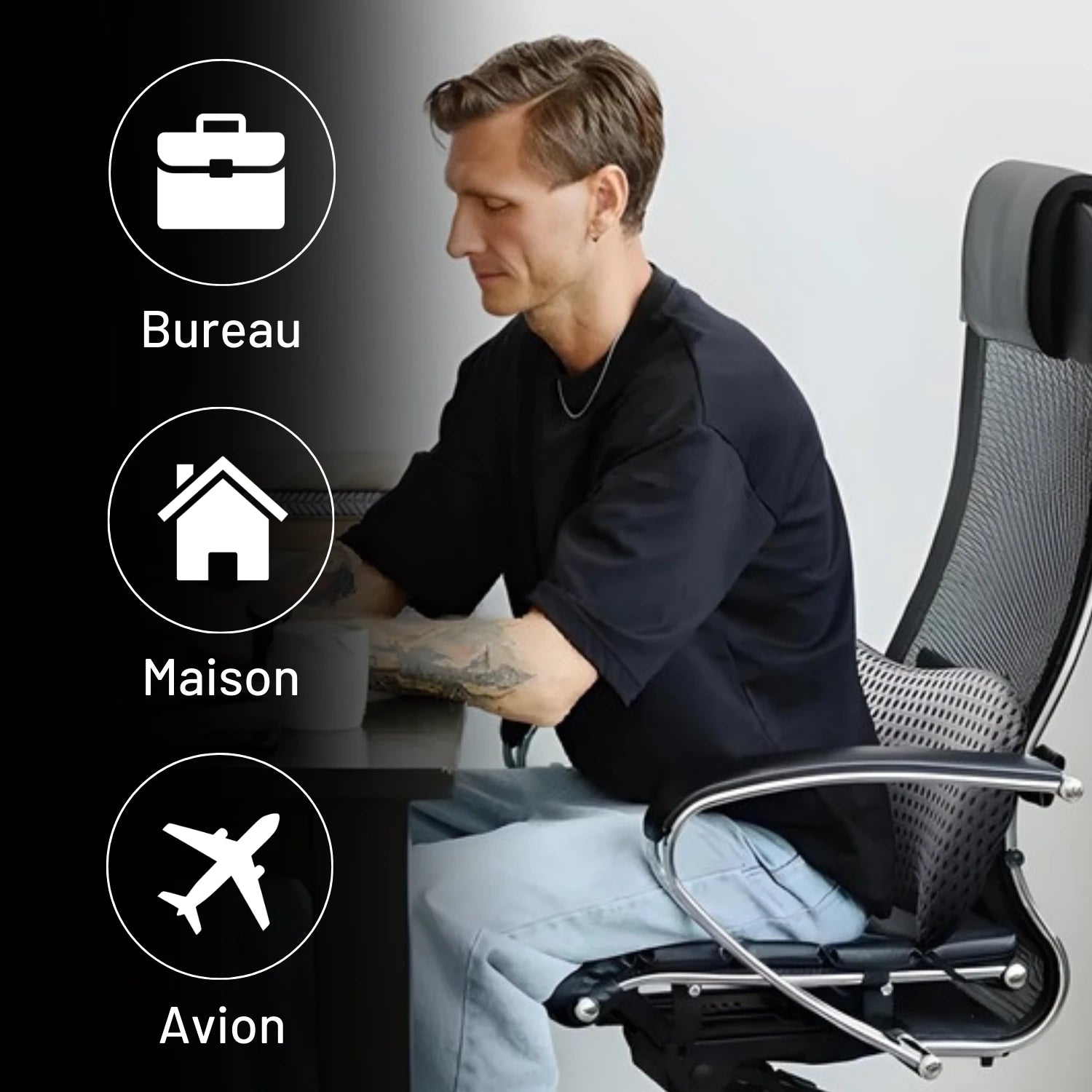 coussin ergonomique dos voiture polyvalent MemoryLift