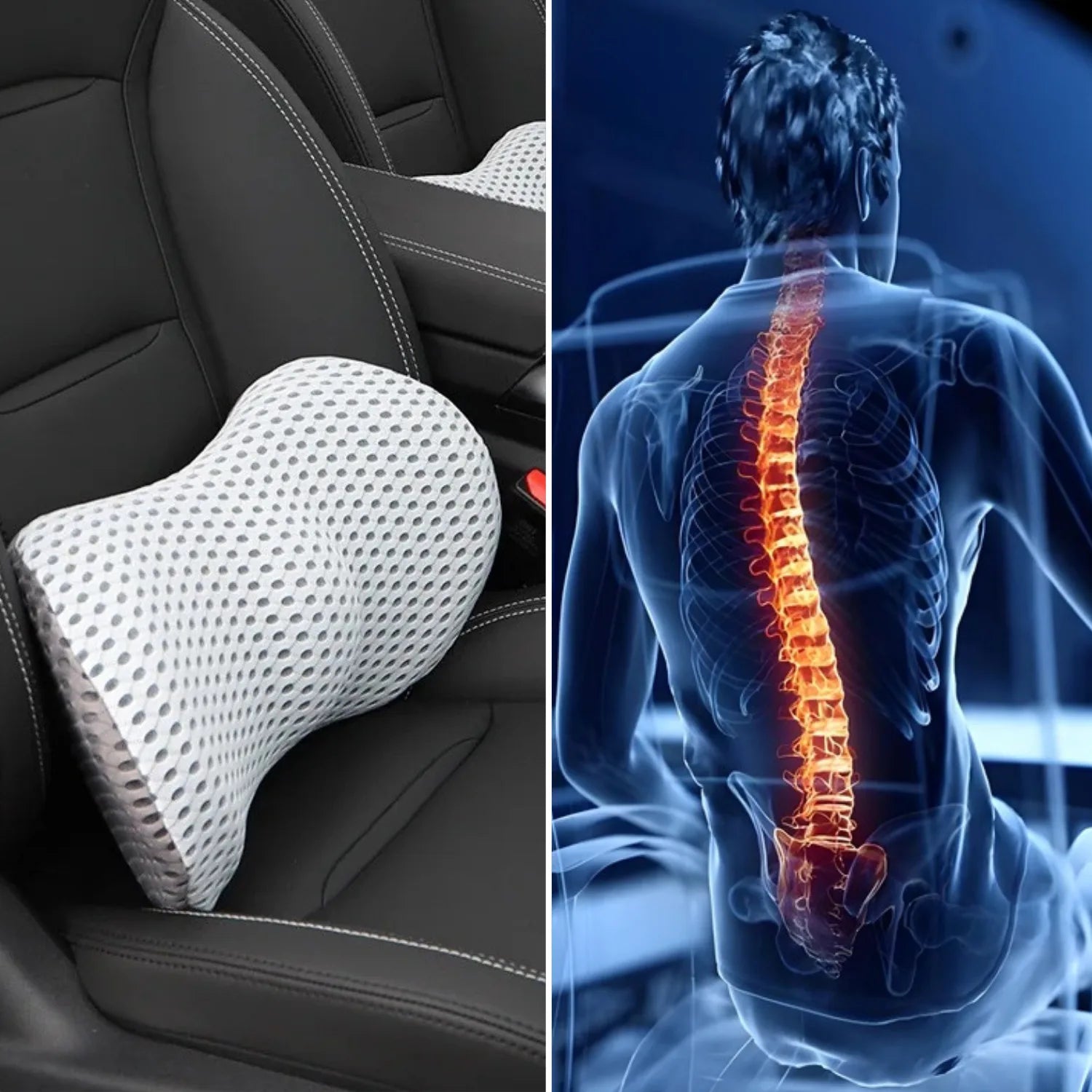 coussin ergonomique dos voiture tensions MemoryLift
