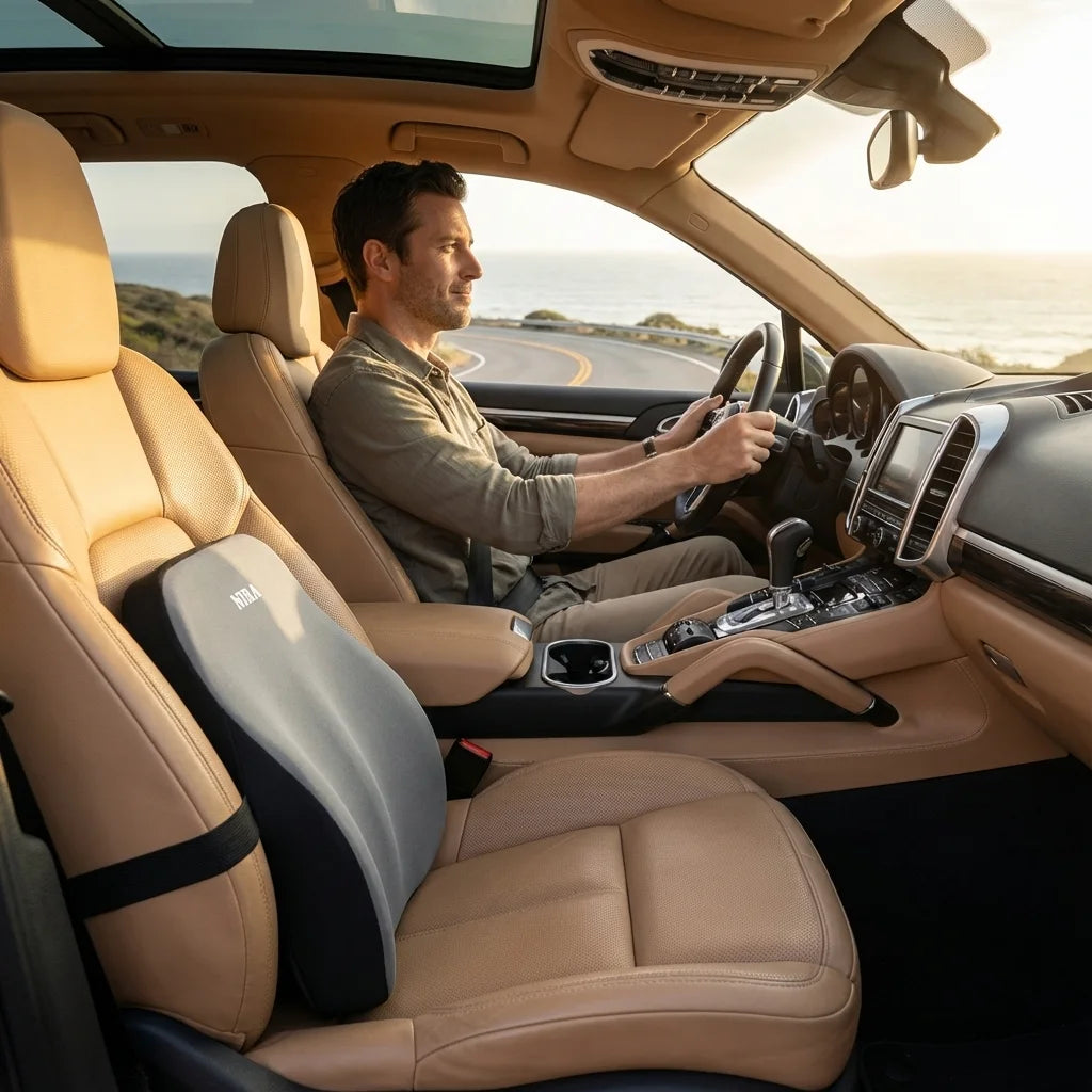 coussin lombaire ergonomique voiture mousse adaptative