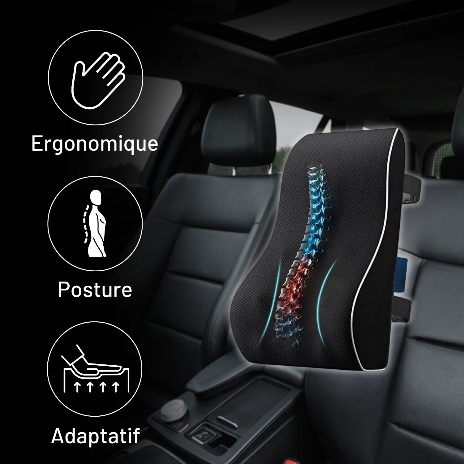 coussin soutien dos voiture confortable DriveLift