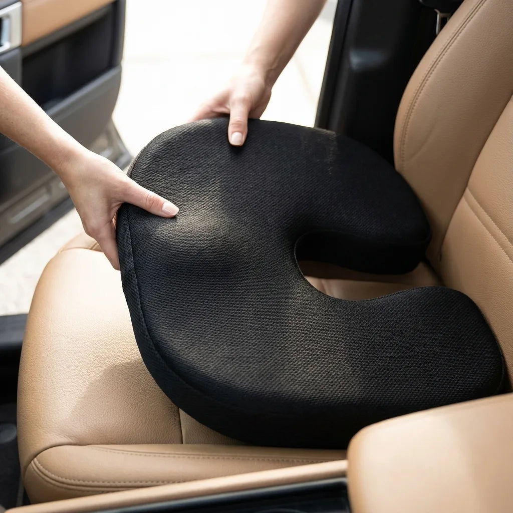 coussin voiture hemorroides memoire de forme soulagement instantané