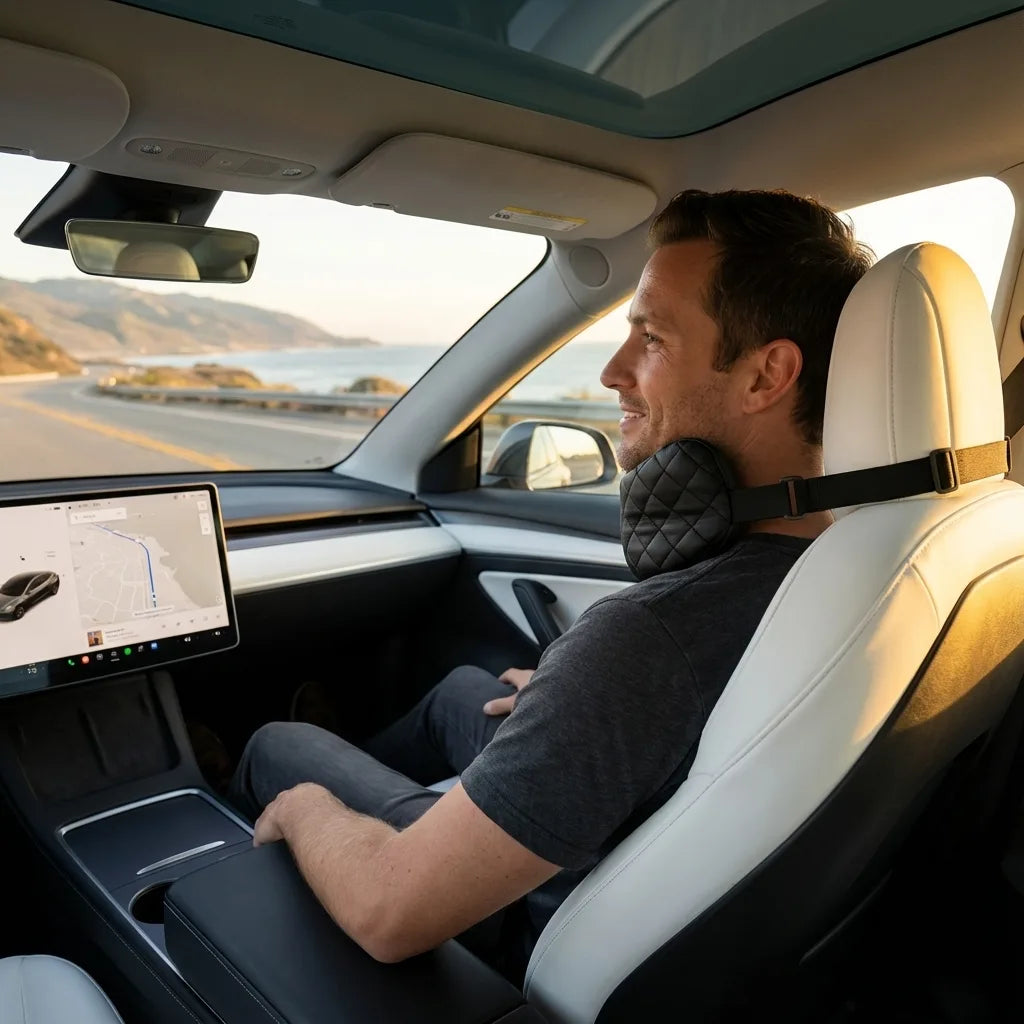 coussinet cervical de siege pour voiture ergonomique luxe