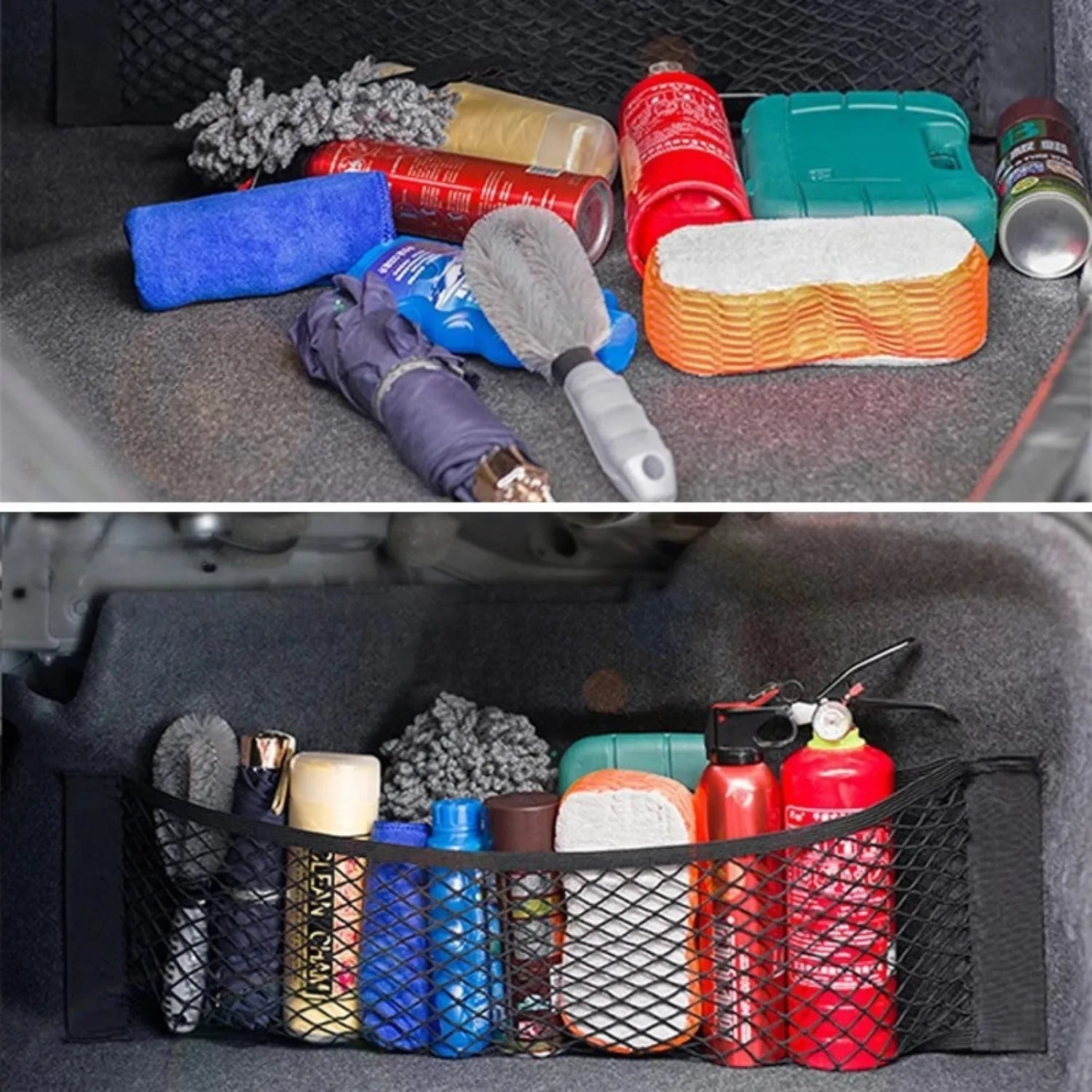 filet rangement coffre voiture stable TrunkNet