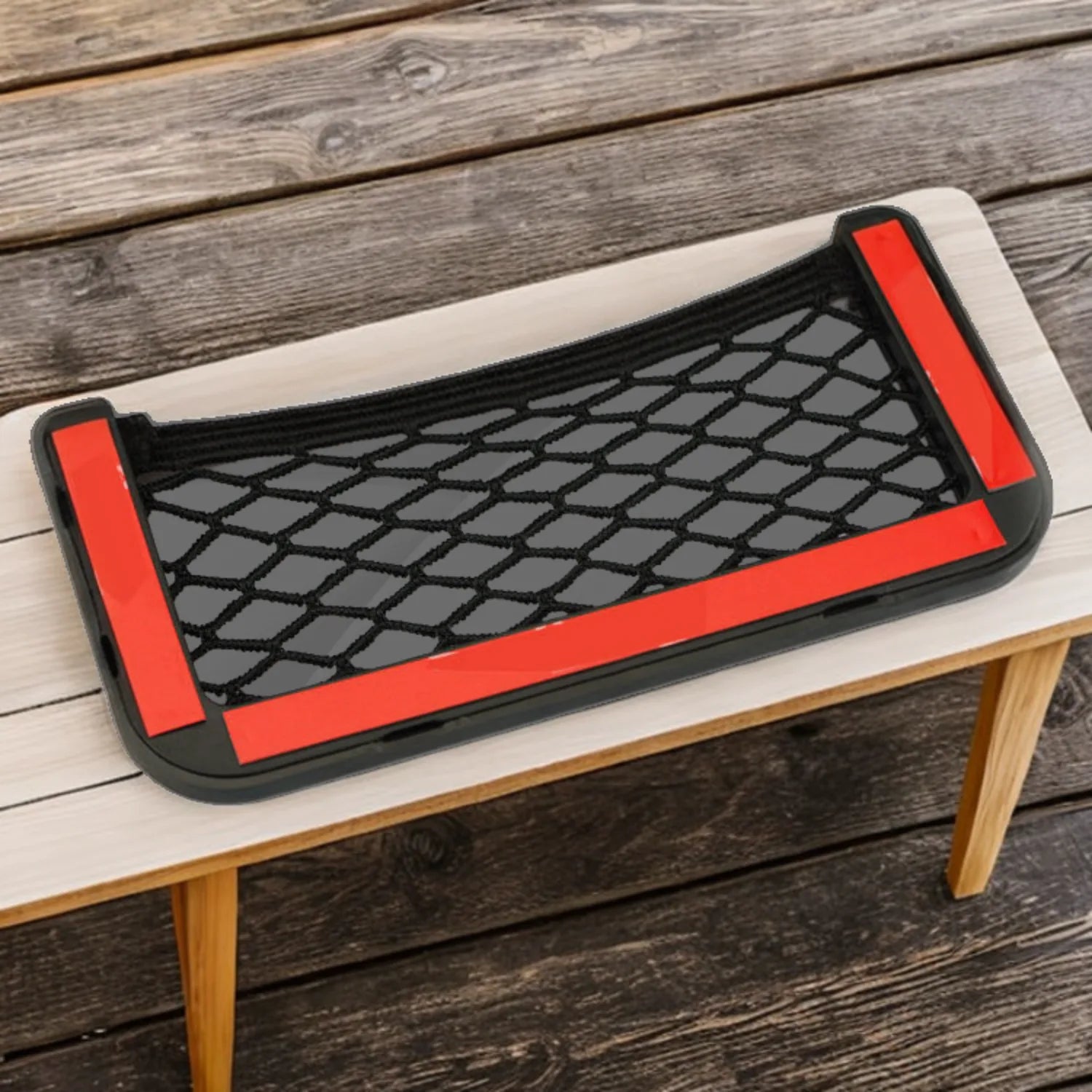 filet rangement telephone voiture autocollant MeshPocket