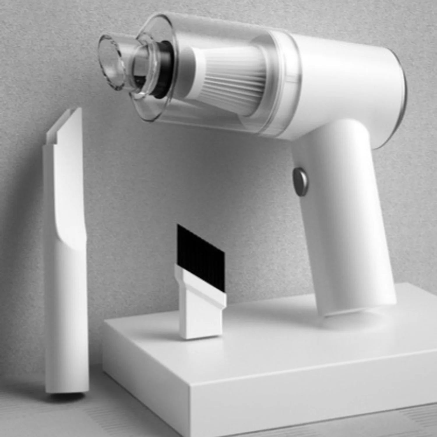 mini aspirateur voiture sans fil blanc CleanDrive