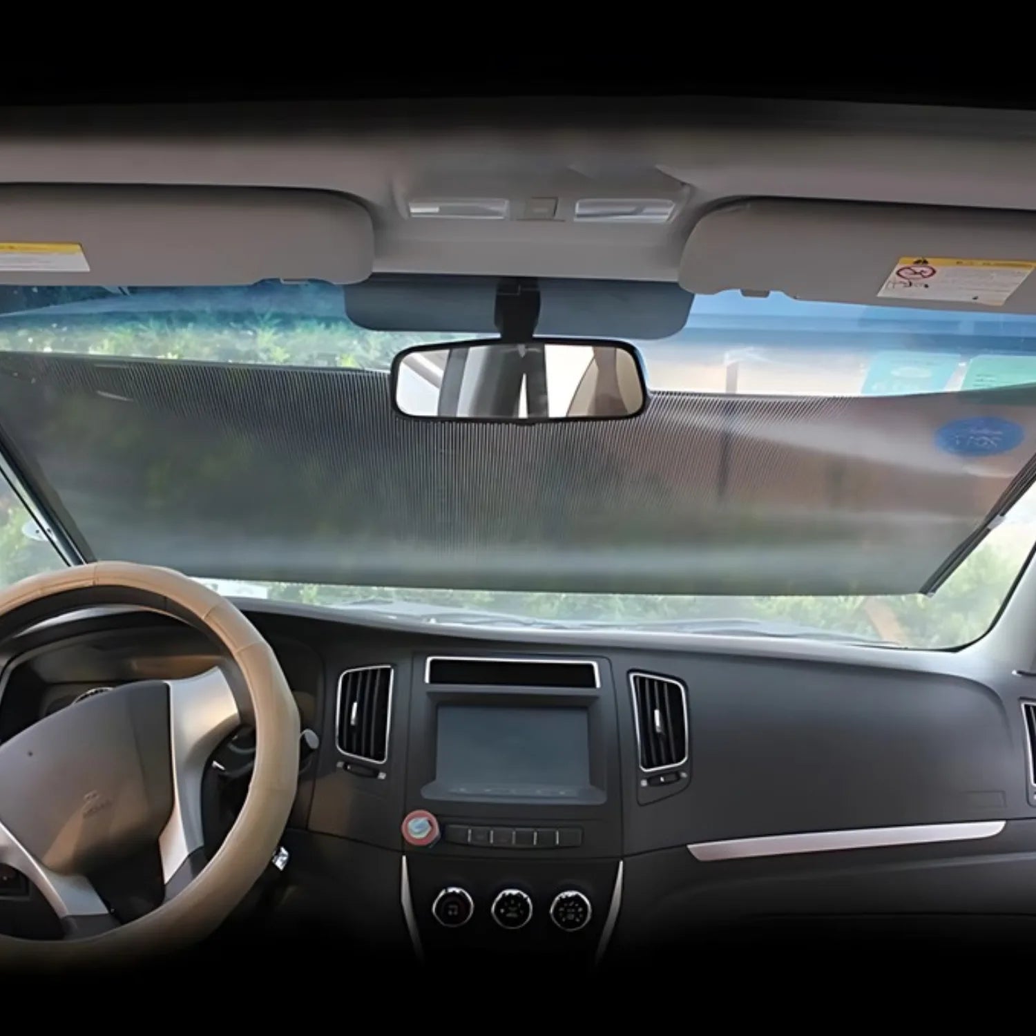 pare soleil enrouleur voiture noir SunSlide