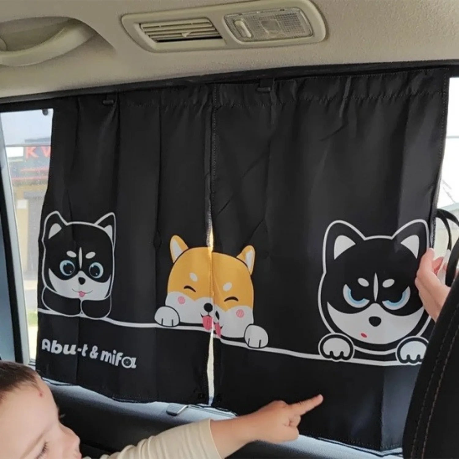 pare soleil moustiquaire bebe magnetique chatons