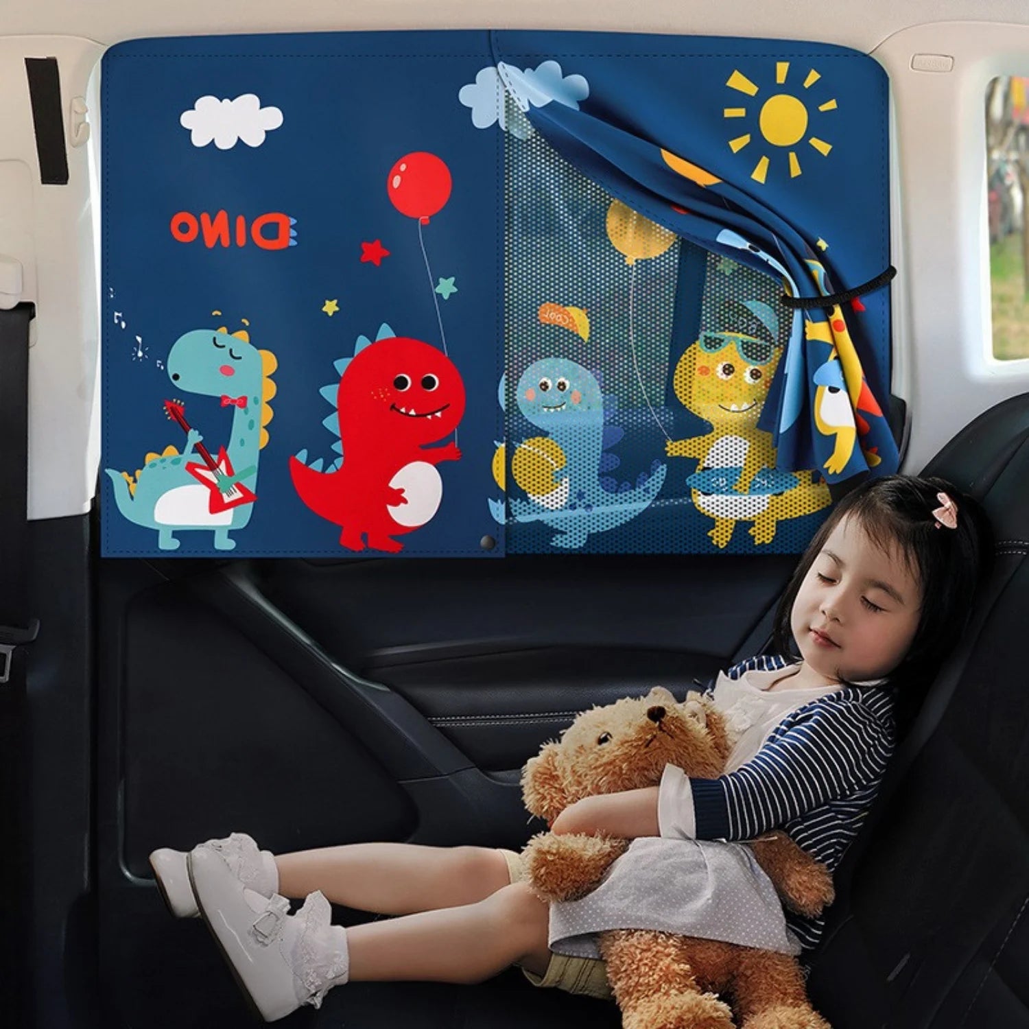 pare soleil moustiquaire bebe magnetique dessins mignons