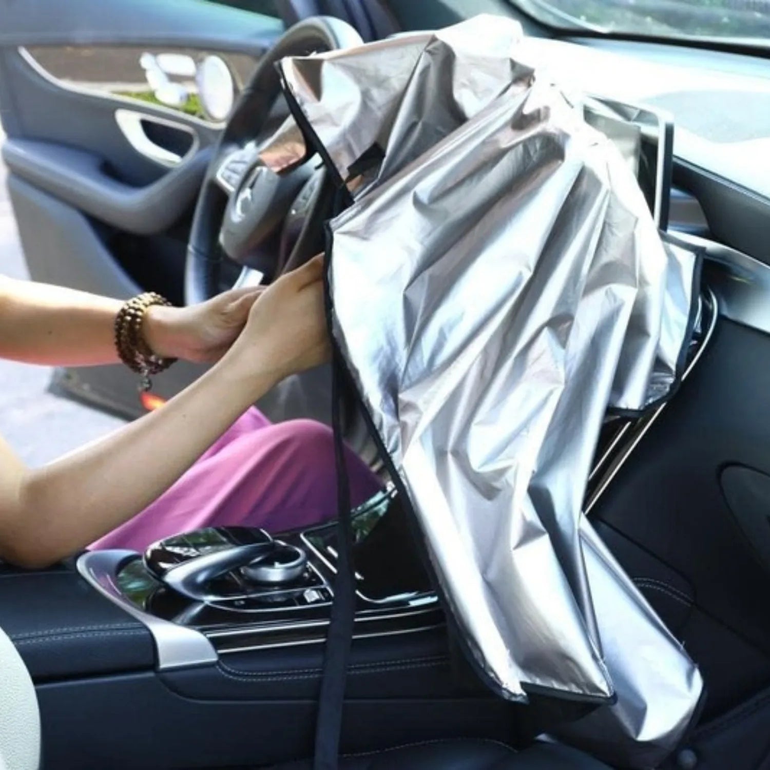 pare soleil parapluie voiture installation rapide SunGuard