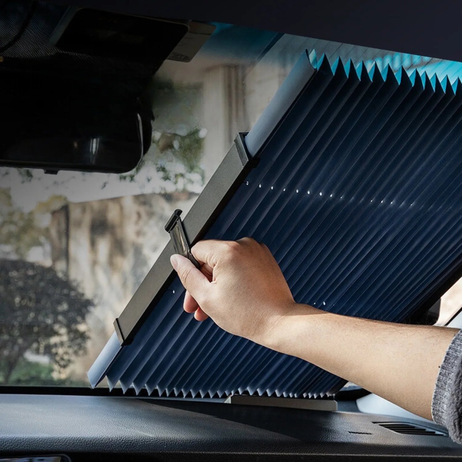 pare soleil voiture accordeon réfléchissant SunSnap