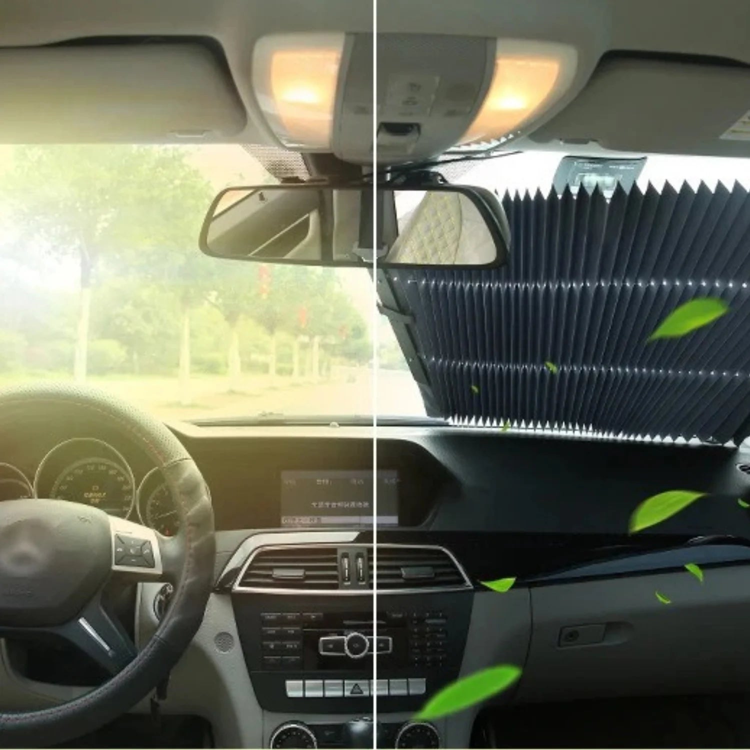 pare soleil voiture accordeon visibilité SunSnap