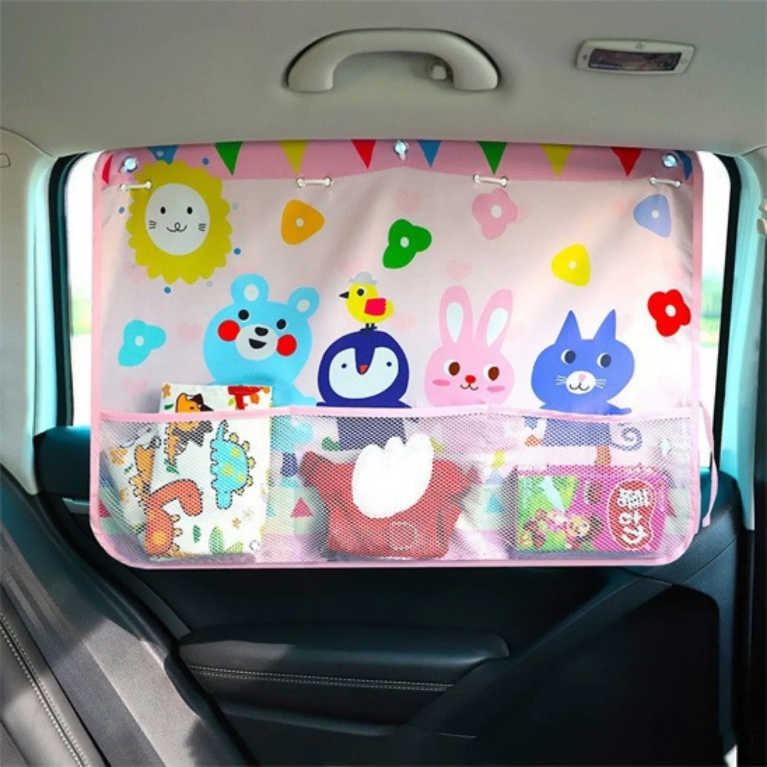 pare soleil voiture ventouses bebe animaux HappyBlock