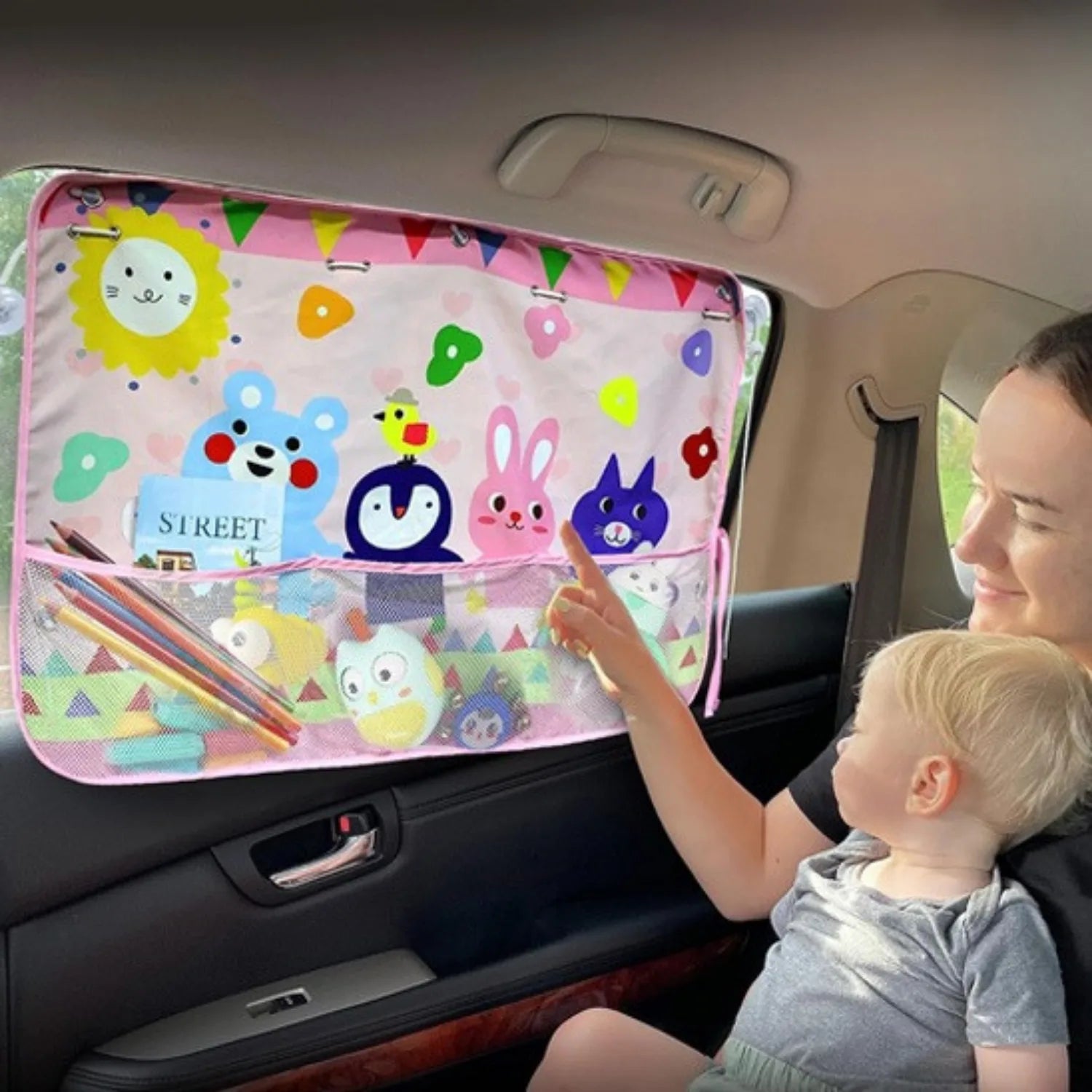 pare soleil voiture ventouses bebe pochette HappyBlock