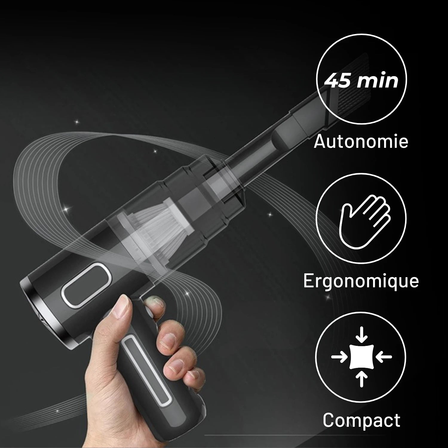 petit aspirateur voiture facile a manier Cyclone