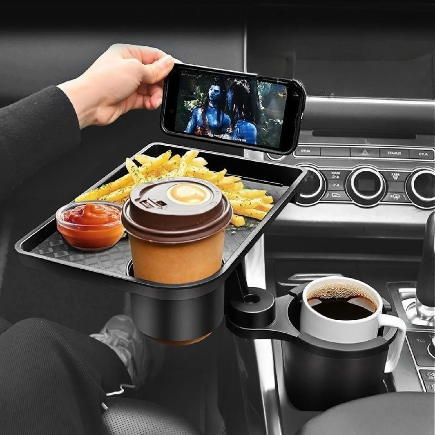 plateau porte gobelet voiture téléphone 360Cup