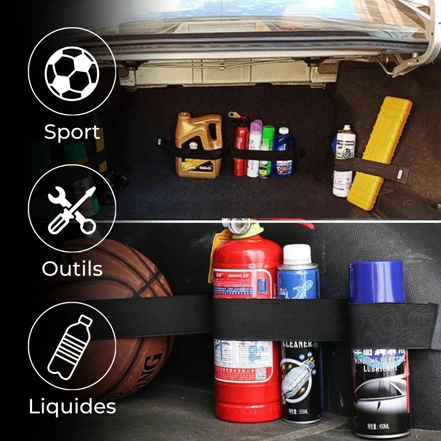 rangement coffre voiture polyvalent BeltMate