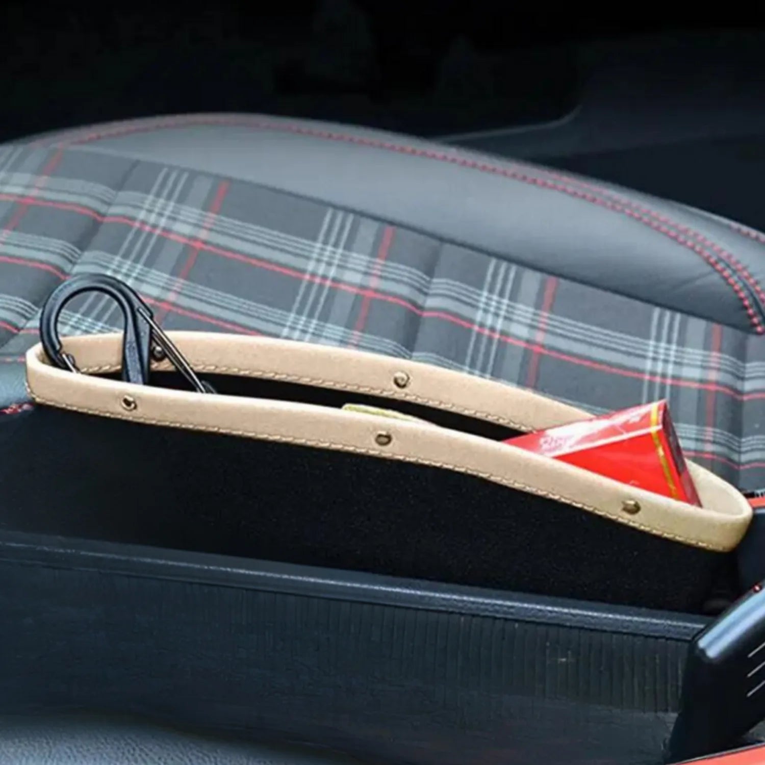 rangement entre siege voiture beige SeatPack