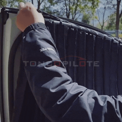 rideaux pare soleil voiture SunFold gif