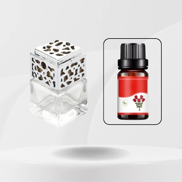 voiture diffuseur senteur rose Argent