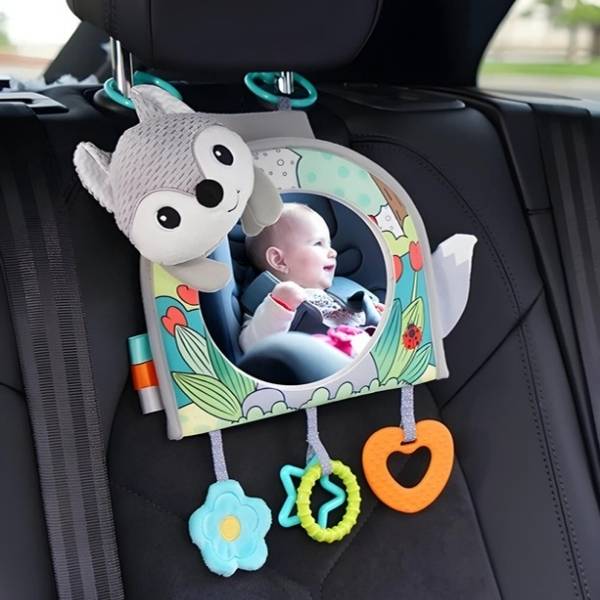 Miroir pour voiture bébé peluche Plushy