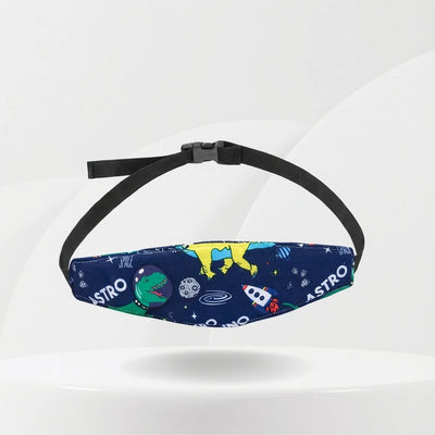 Cale tête bébé voiture garçon - Motif Dinosaure Bleu