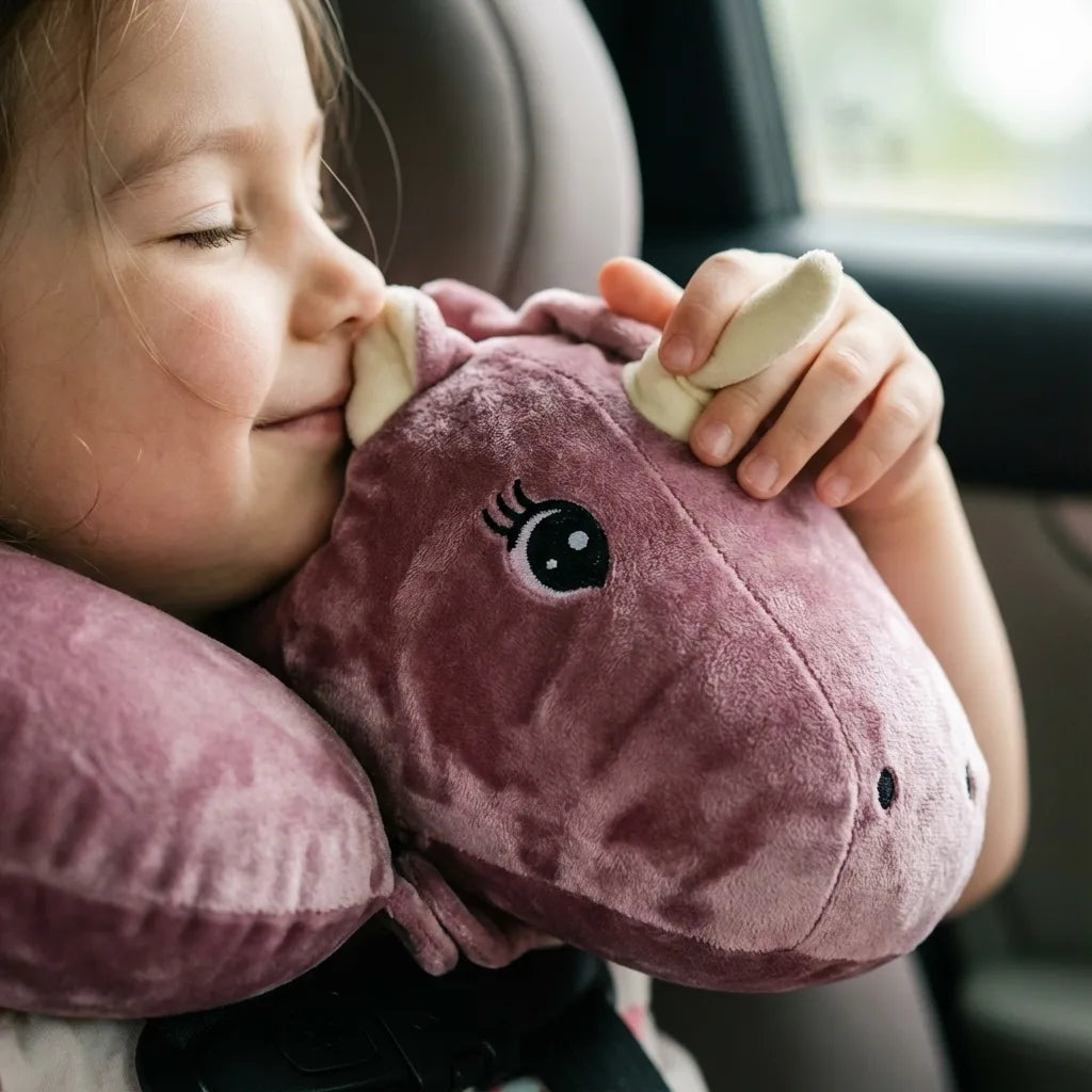 cale tete voiture licorne douceur velours