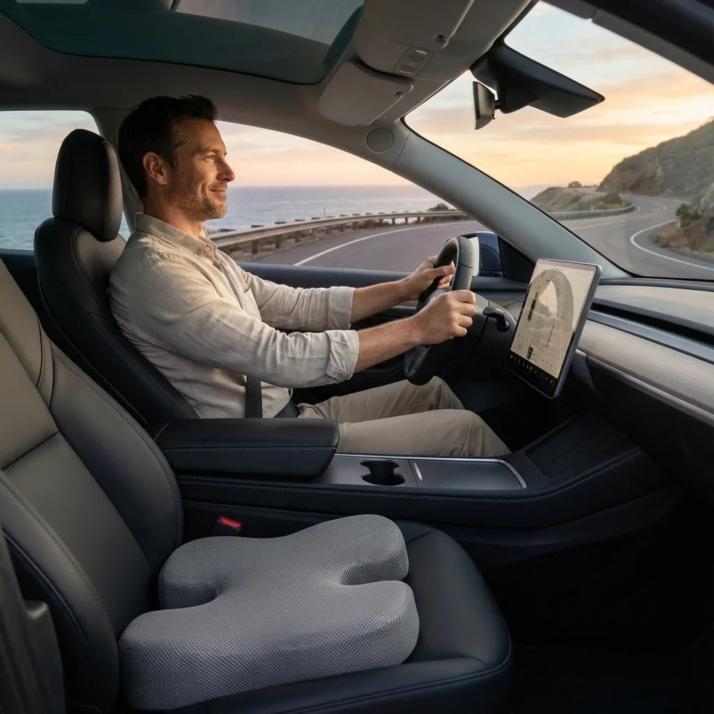 coussin anti choc fessier voiture ergonomique mémoire