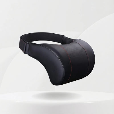 Coussin cervical nuque voiture - Noir Surpiqûres Rouges