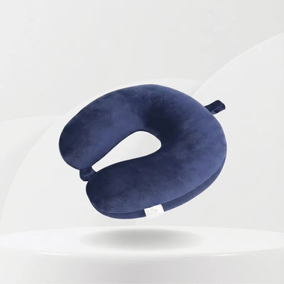 Coussin cervical voiture enfant - Velours Bleu Marine