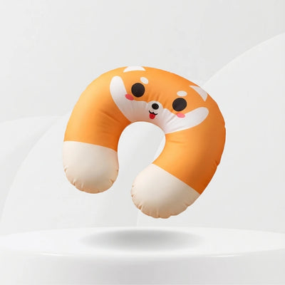 Coussin cou enfant voiture - Forme Chien Orange